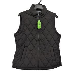 Free Country Women's Quilted Vest Black Size M